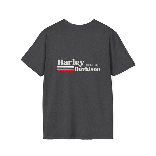 Harley Davidson Retro Stripe - Since 1903 Heavy Cotton Tee UNISEX