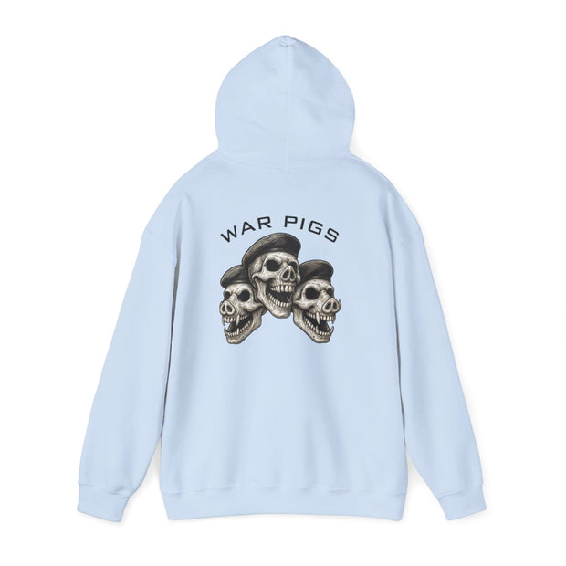 PigWars Heavy Blend Hoodie – Three Skulls. One Mission. No Mercy UNISEX