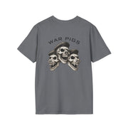 PigWars Tee Heavy Cotton Tee – Three Skulls. One Mission. No Mercy UNISEX