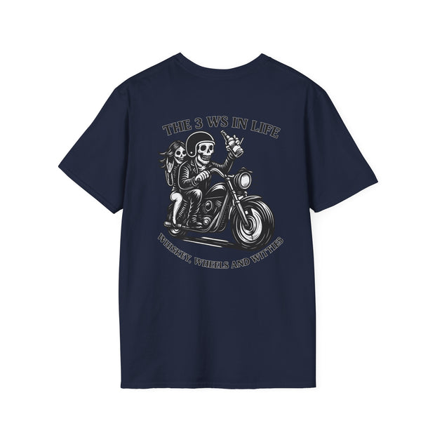 The 3 Ws Heavy Cotton Tee - Whiskey, Wheels & Witties UNISEX