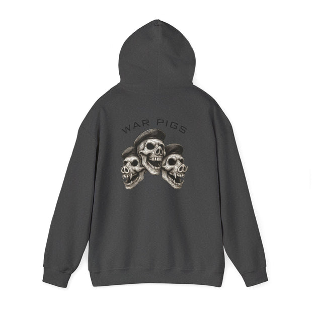 PigWars Heavy Blend Hoodie – Three Skulls. One Mission. No Mercy UNISEX