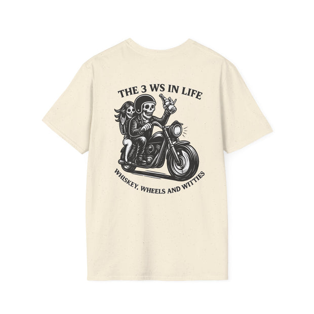 The 3 Ws Heavy Cotton Tee - Whiskey, Wheels & Witties UNISEX