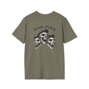 PigWars Tee Heavy Cotton Tee – Three Skulls. One Mission. No Mercy UNISEX