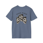 PigWars Tee Heavy Cotton Tee – Three Skulls. One Mission. No Mercy UNISEX