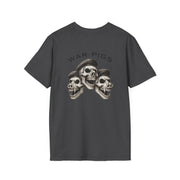 PigWars Tee Heavy Cotton Tee – Three Skulls. One Mission. No Mercy UNISEX
