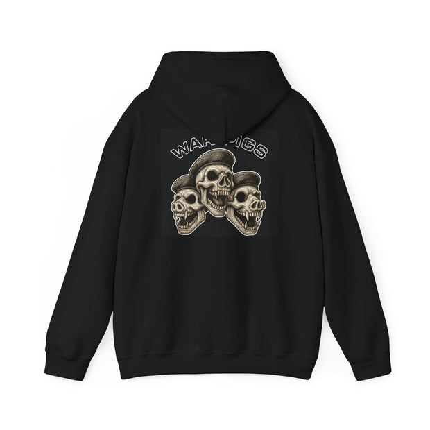 PigWars Heavy Blend Hoodie – Three Skulls. One Mission. No Mercy UNISEX