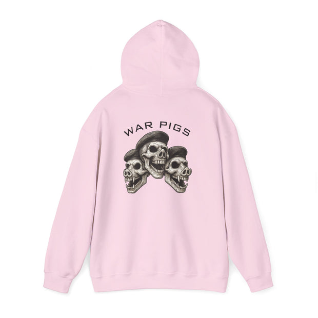 PigWars Heavy Blend Hoodie – Three Skulls. One Mission. No Mercy UNISEX