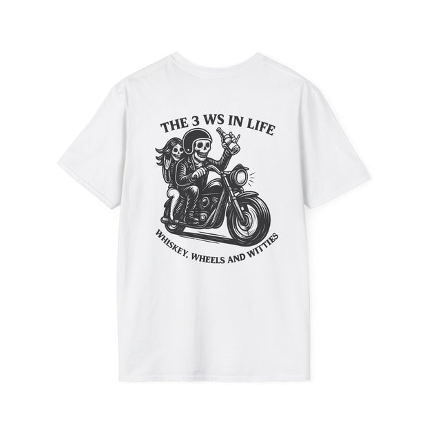 The 3 Ws Heavy Cotton Tee - Whiskey, Wheels & Witties UNISEX