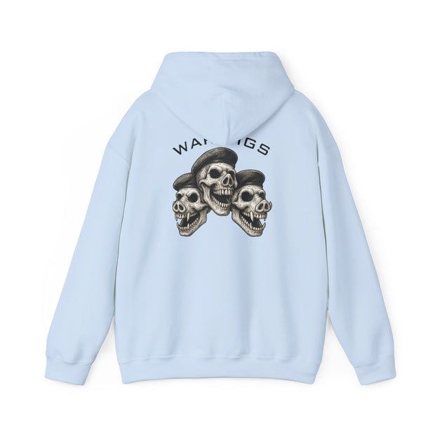 PigWars Heavy Blend Hoodie – Three Skulls. One Mission. No Mercy UNISEX