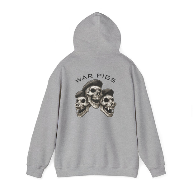 PigWars Heavy Blend Hoodie – Three Skulls. One Mission. No Mercy UNISEX