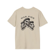 PigWars Tee Heavy Cotton Tee – Three Skulls. One Mission. No Mercy UNISEX