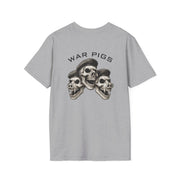 PigWars Tee Heavy Cotton Tee – Three Skulls. One Mission. No Mercy UNISEX