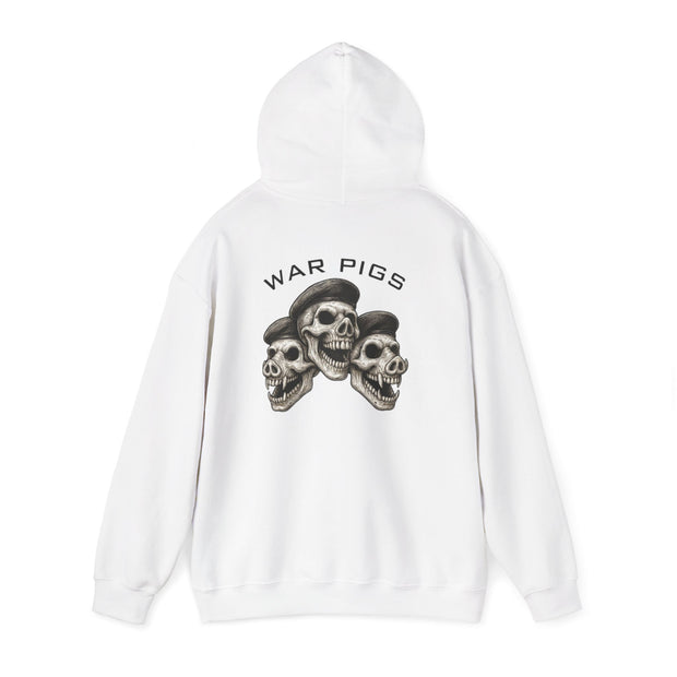PigWars Heavy Blend Hoodie – Three Skulls. One Mission. No Mercy UNISEX