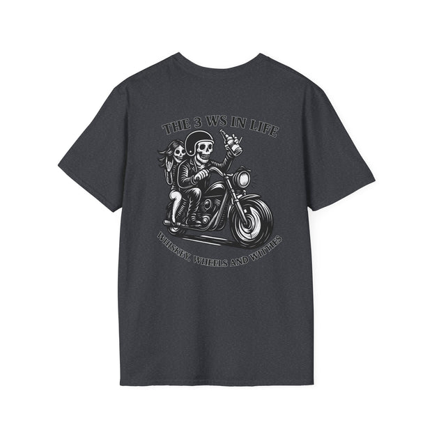 The 3 Ws Heavy Cotton Tee - Whiskey, Wheels & Witties UNISEX