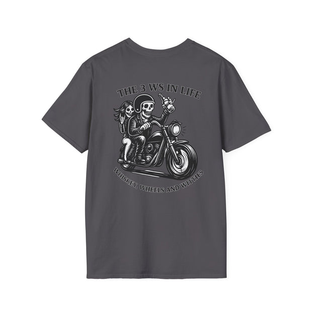 The 3 Ws Heavy Cotton Tee - Whiskey, Wheels & Witties UNISEX