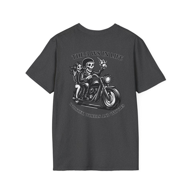 The 3 Ws Heavy Cotton Tee - Whiskey, Wheels & Witties UNISEX