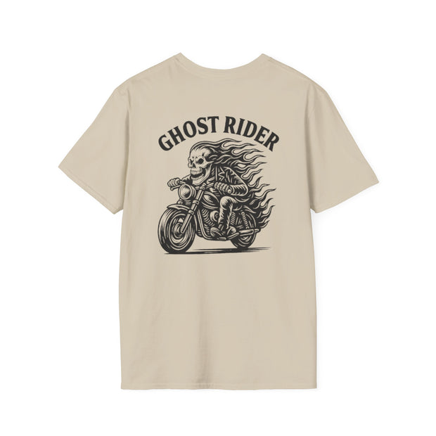 Ghost Rider Heavy Cotton Tee – Fuel the Fire, Burn the Road UNISEX