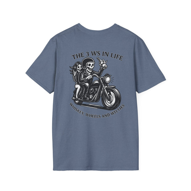 The 3 Ws Heavy Cotton Tee - Whiskey, Wheels & Witties UNISEX