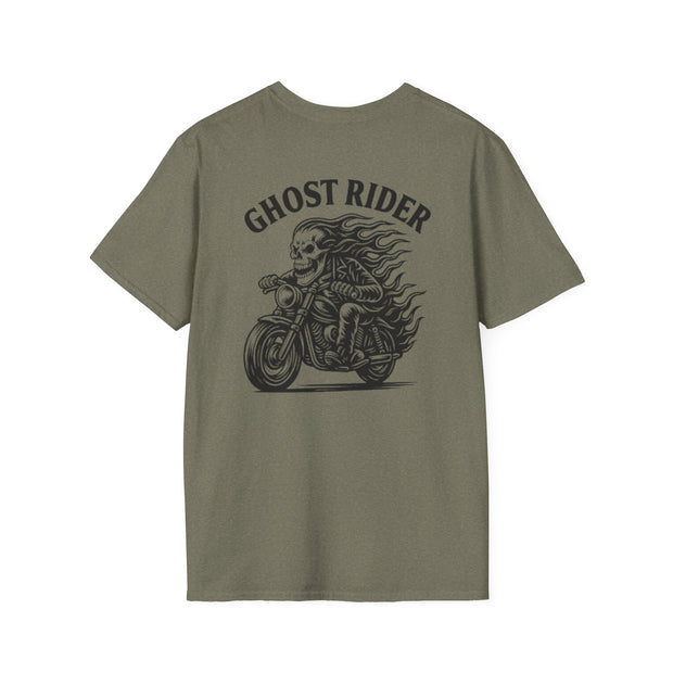 Ghost Rider Heavy Cotton Tee – Fuel the Fire, Burn the Road UNISEX