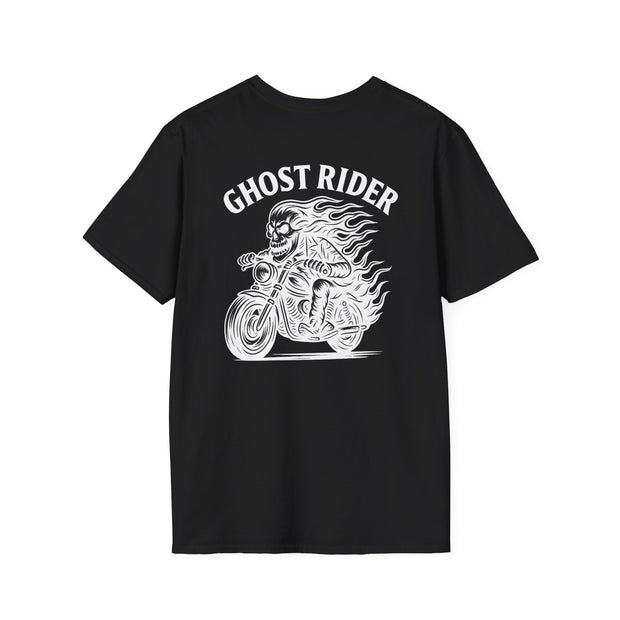 Ghost Rider Heavy Cotton Tee – Fuel the Fire, Burn the Road UNISEX