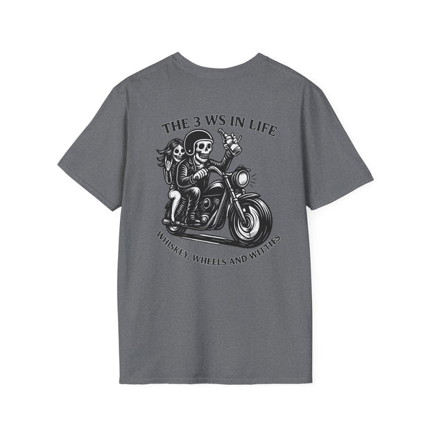 The 3 Ws Heavy Cotton Tee - Whiskey, Wheels & Witties UNISEX