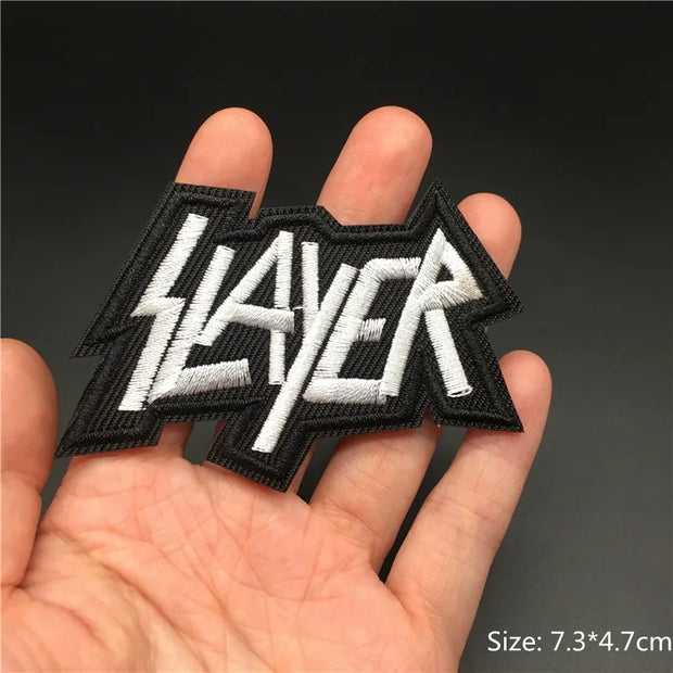 Heavy Metal Band Patches – Punk Rock Iron-On Appliques for Jackets, Vests, Denim (V)