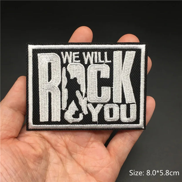 Heavy Metal Band Patches – Punk Rock Iron-On Appliques for Jackets, Vests, Denim (V)