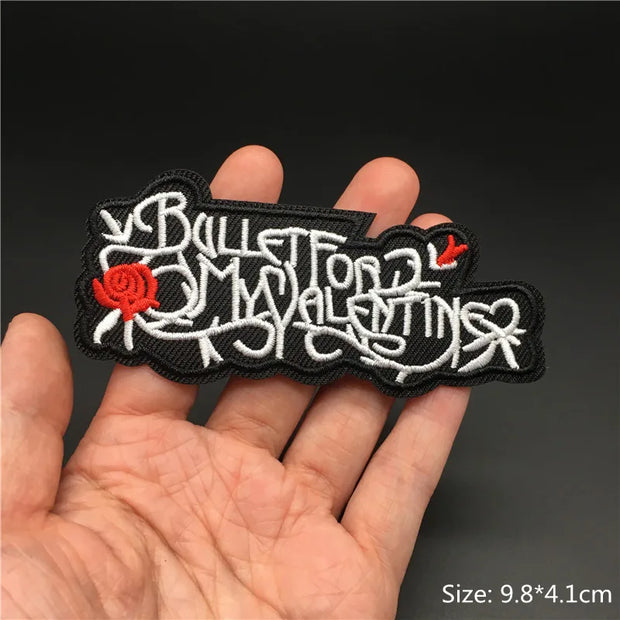 Heavy Metal Band Patches – Punk Rock Iron-On Appliques for Jackets, Vests, Denim (V)