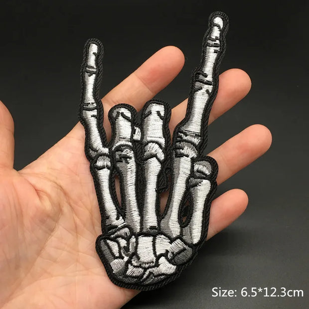 Heavy Metal Band Patches – Punk Rock Iron-On Appliques for Jackets, Vests, Denim (V)