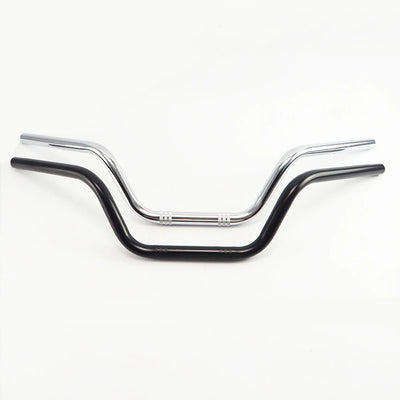 Retro 7/8" 22mm Motorcycle Handlebar – Vintage High-Rise Bar for Chopper, Cruiser, Bobber, Low-Riders MC – Black & Chrome Options