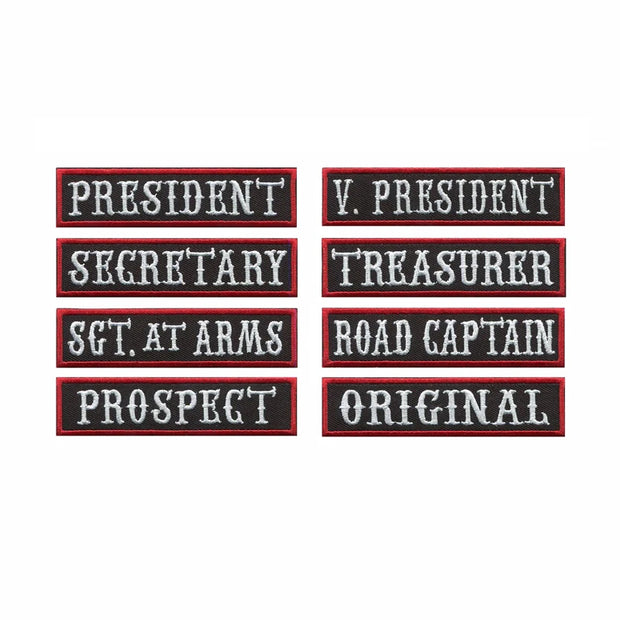 8pcs Pack Rank Patches – Outlaw Motorcycle Riding Clubs and Bikers