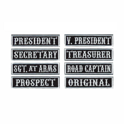 8pcs Pack Rank Patches – Outlaw Motorcycle Riding Clubs and Bikers