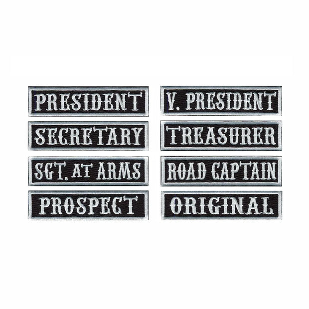 8pcs Pack Rank Patches – Outlaw Motorcycle Riding Clubs and Bikers