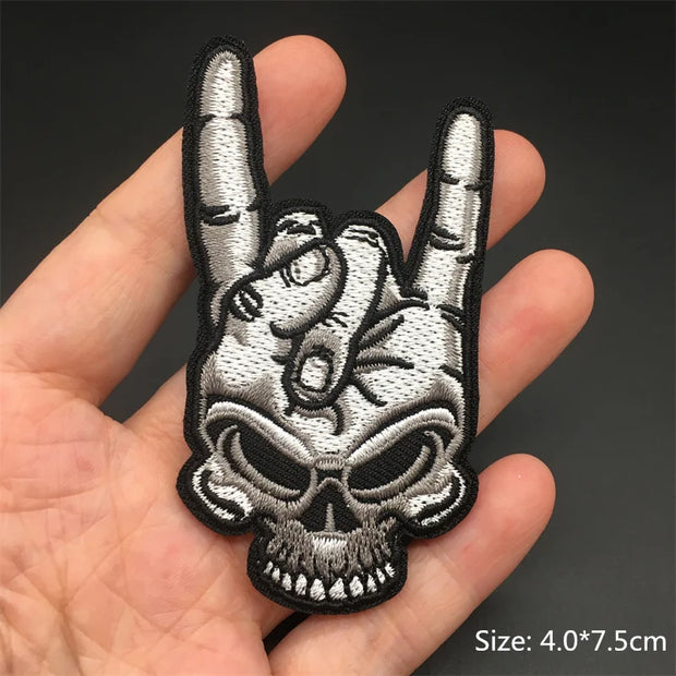 Heavy Metal Band Patches – Punk Rock Iron-On Appliques for Jackets, Vests, Denim (V)