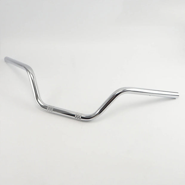Retro 7/8" 22mm Motorcycle Handlebar – Vintage High-Rise Bar for Chopper, Cruiser, Bobber, Low-Riders MC – Black & Chrome Options