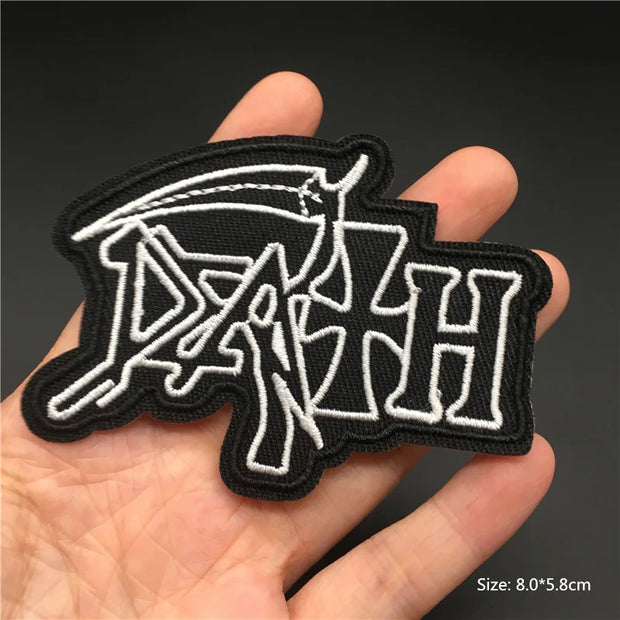 Heavy Metal Band Patches – Punk Rock Iron-On Appliques for Jackets, Vests, Denim (V)