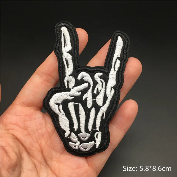 Heavy Metal Band Patches – Punk Rock Iron-On Appliques for Jackets, Vests, Denim (V)