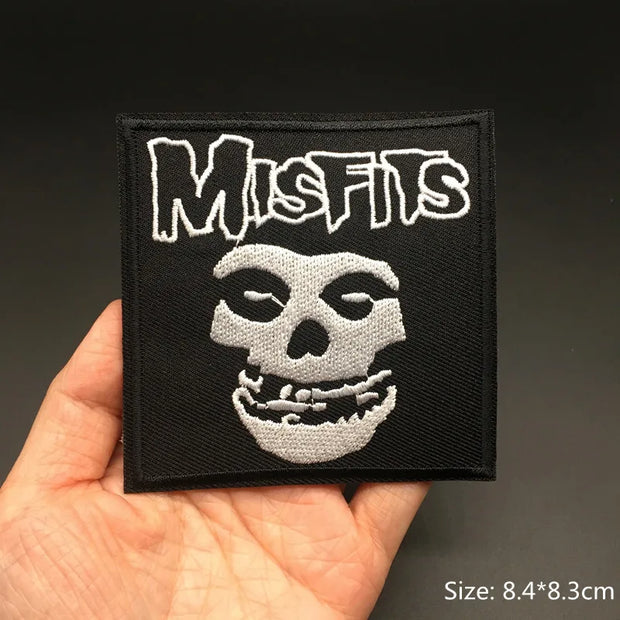 Heavy Metal Band Patches – Punk Rock Iron-On Appliques for Jackets, Vests, Denim (V)