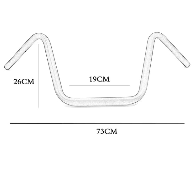 Retro 1" Motorcycle Ape Hanger Handlebar – 25mm Steel Bar for Harley Sportster XL883 XL1200 X48 Dyna Road King Softail Bobber Chopper