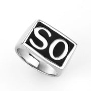 SONS 2-Piece Ring Set – Stainless Steel SO/NS Biker Tribute