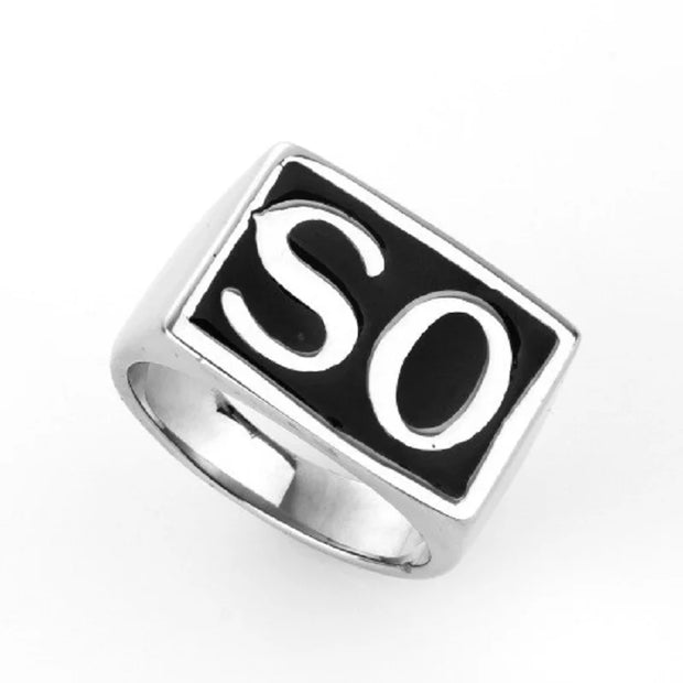 SONS 2-Piece Ring Set – Stainless Steel SO/NS Biker Tribute