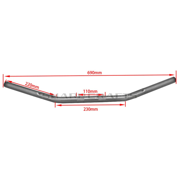 Chrome 1" Drag Bar Handlebar Dimpled – For Harley Sportster XL883/XL1200, Dyna, Softail, Fat Bob – Retro Motorcycle Bar by Sharp Crafts