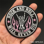 Heavy Metal Band Patches – Punk Rock Iron-On Appliques for Jackets, Vests, Denim (V)