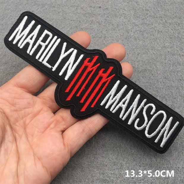 Heavy Metal Band Patches – Punk Rock Iron-On Appliques for Jackets, Vests, Denim (V)