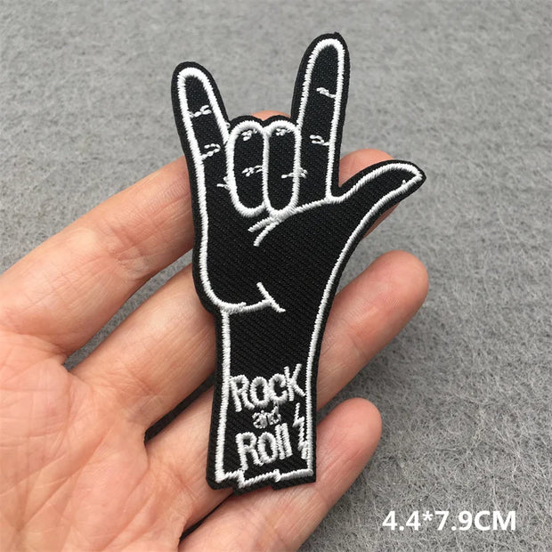 Heavy Metal Band Patches – Punk Rock Iron-On Appliques for Jackets, Vests, Denim (V)