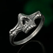 Low Riders MC Skull Grip Ring – Gothic 316L Steel Skeleton Band for Bikers & Rebels