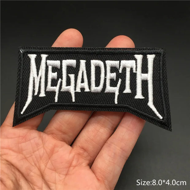 Heavy Metal Band Patches – Punk Rock Iron-On Appliques for Jackets, Vests, Denim (V)