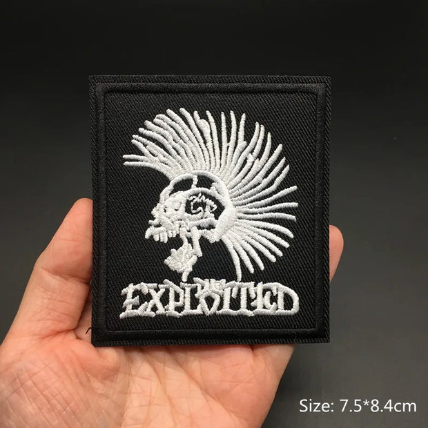 Heavy Metal Band Patches – Punk Rock Iron-On Appliques for Jackets, Vests, Denim (V)
