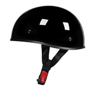 Low Riders MC Retro Half Helmet – Matte Black Cruiser Shell