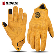 MJMOTO Tactical Goat Leather Riding Gloves